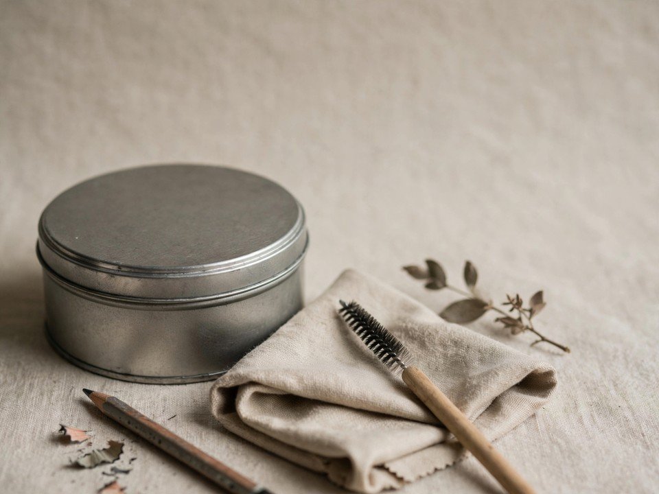 Quiet still-life study accompanying controls